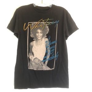 Whitney Houston I Wanna Dance Vintage Tee in Vintage Black